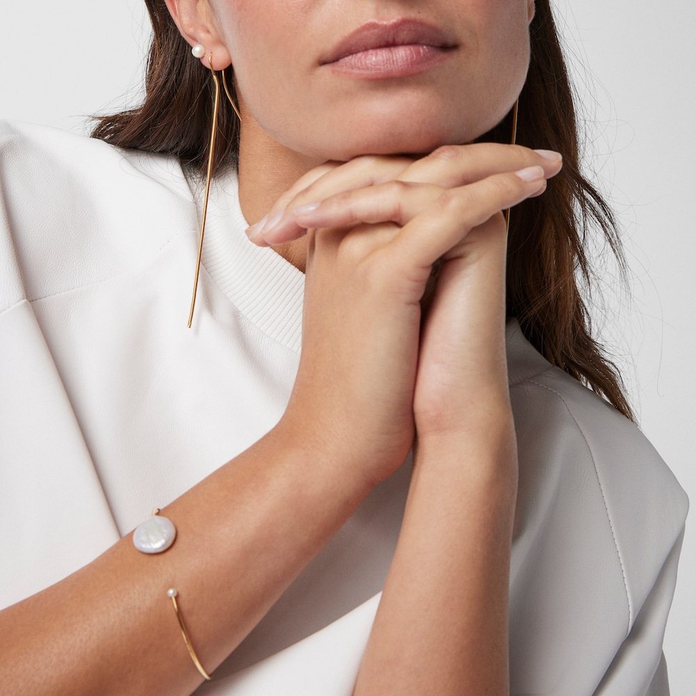 Aretes Hebi con ba&ntilde;o de oro 18 kt sobre plata