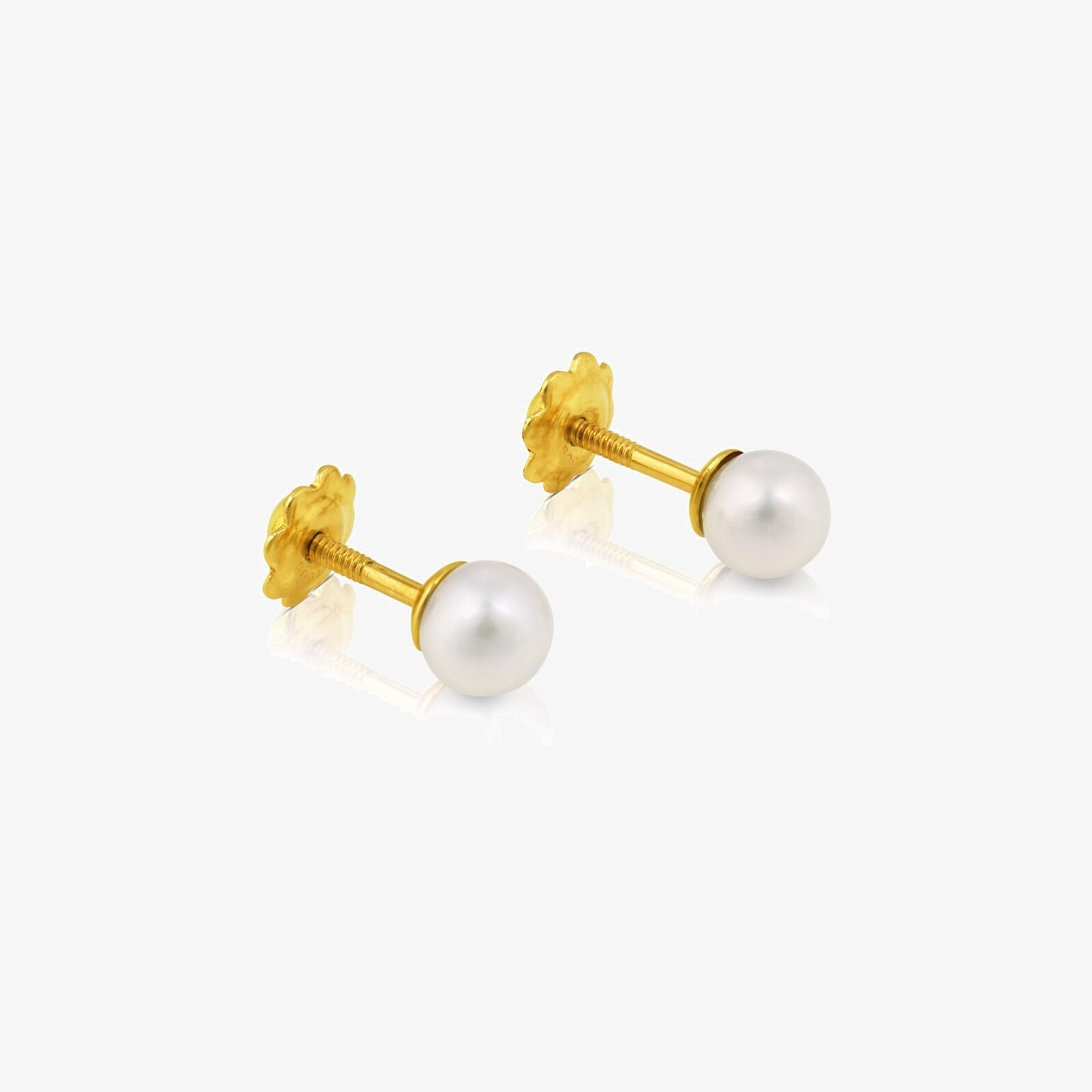 18K solid gold Baby TOUS earrings with pearls