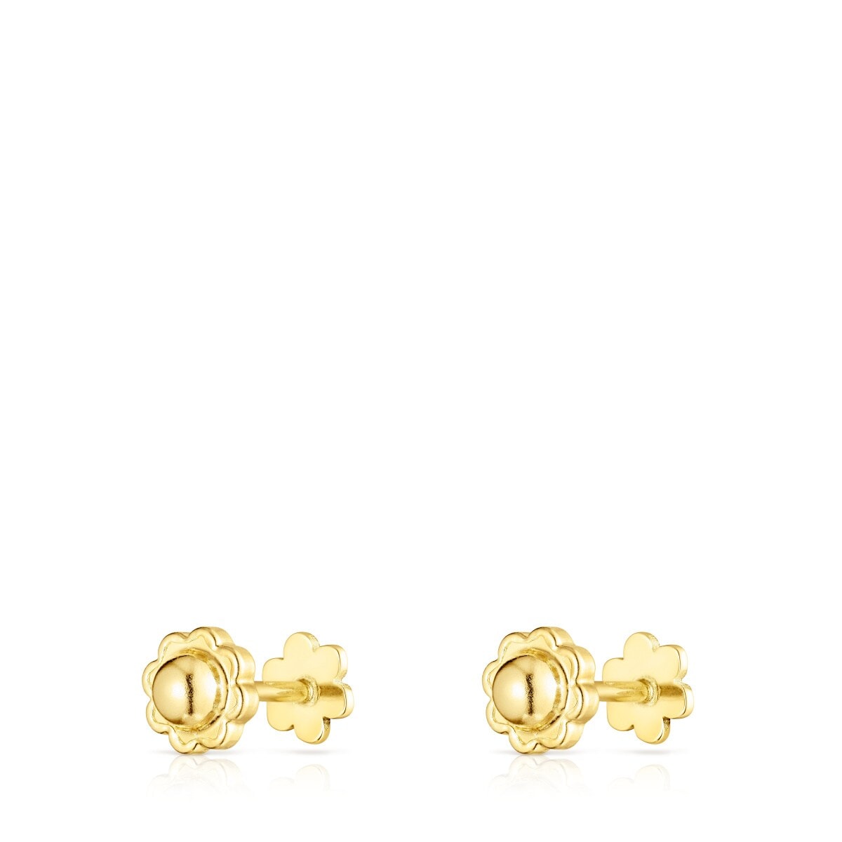 Gold TOUS Basics earrings flower motif