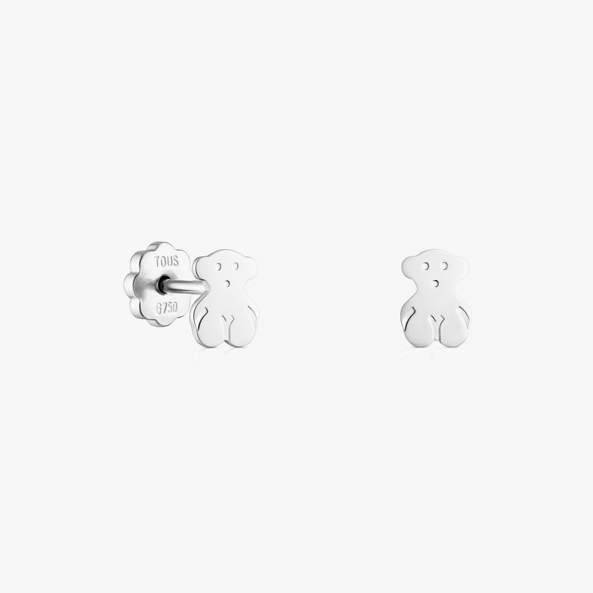 Tous - Pendientes Mini De Oro Blanco Baby Tous - Plateado