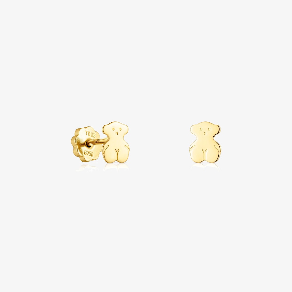 18K solid gold Baby TOUS Earrings. Screw back