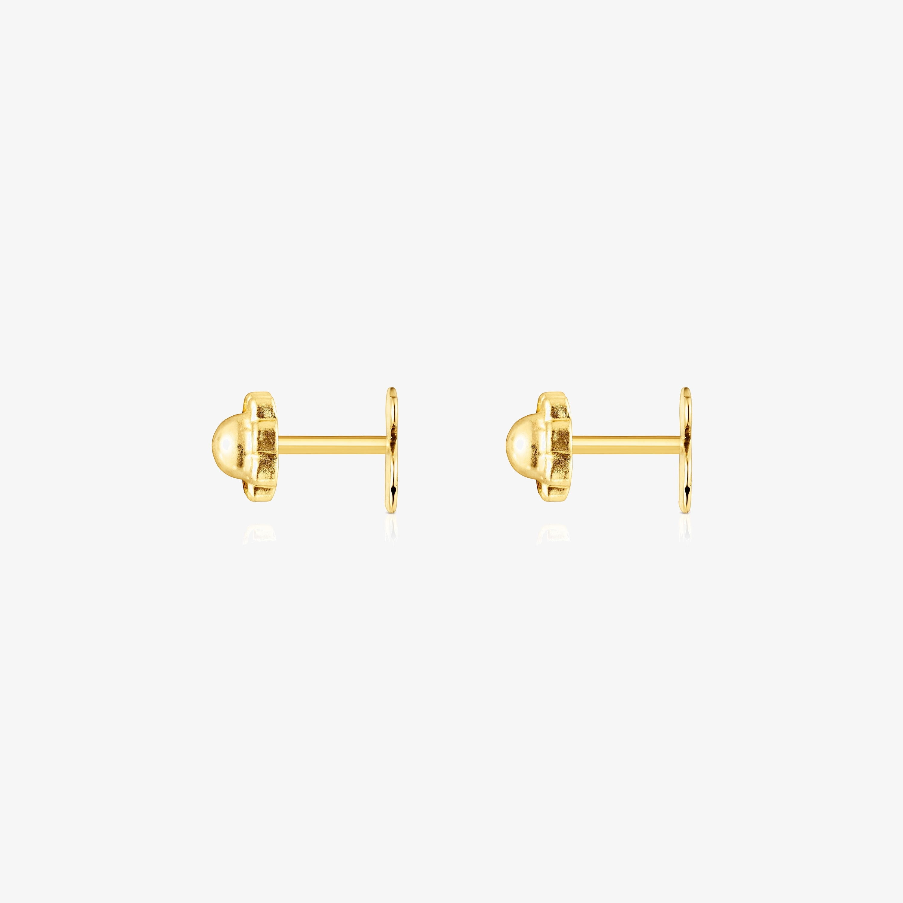 18K solid gold Baby TOUS Earrings. Screw back
