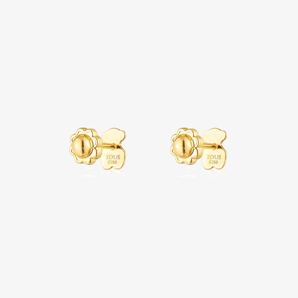 18K solid gold Baby TOUS Earrings. Screw back