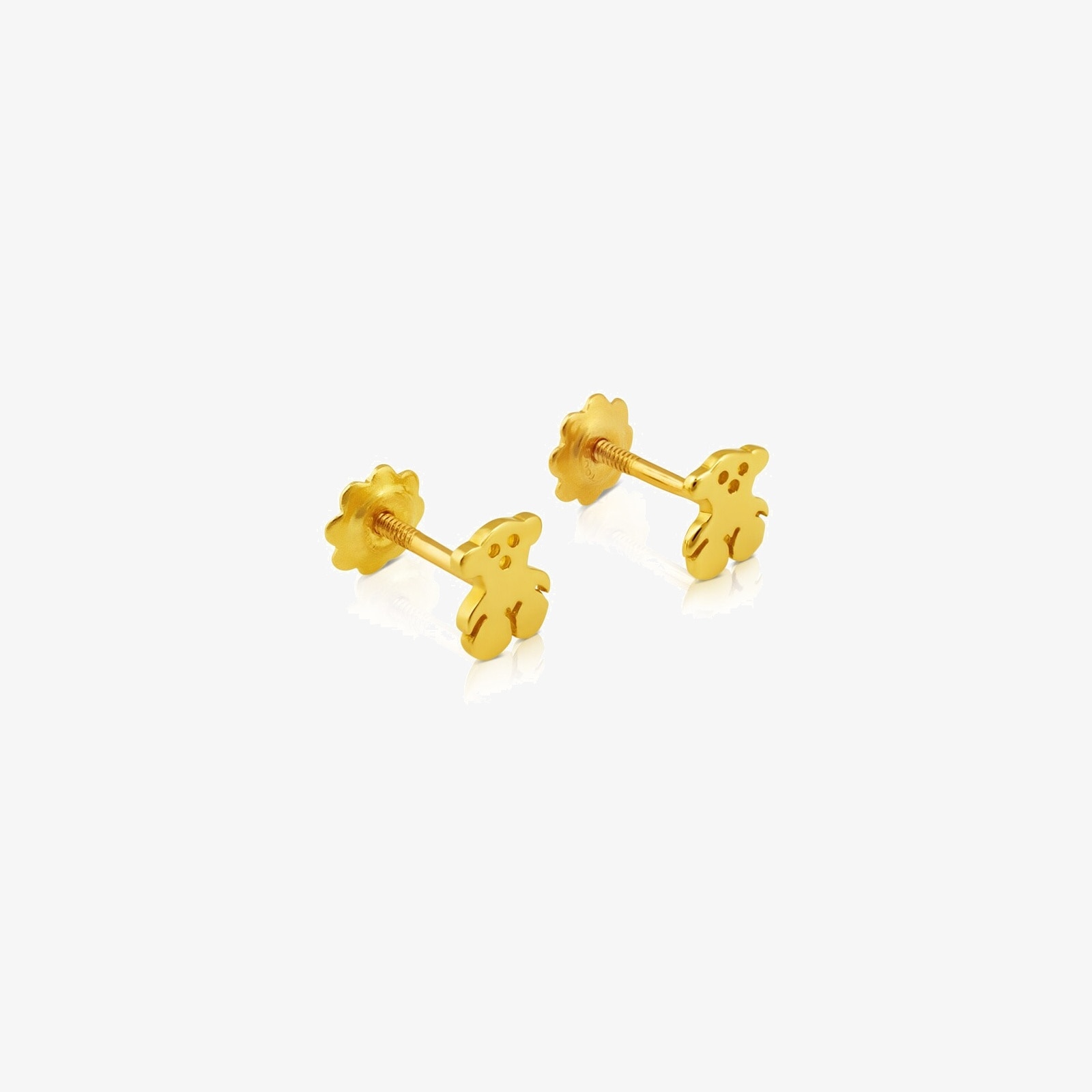 18K solid gold Baby TOUS Earrings. Screw back