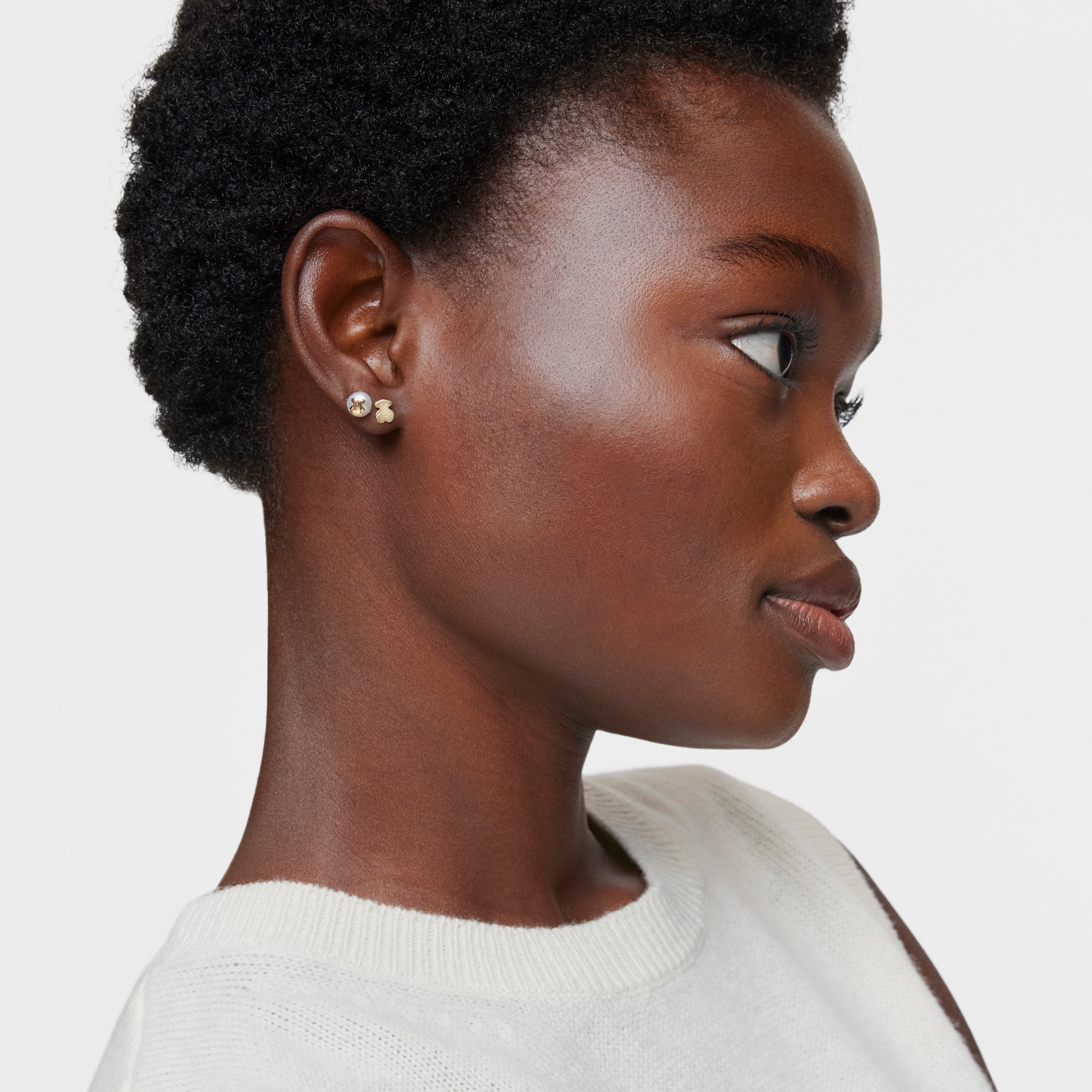 18K solid gold Baby TOUS Earrings. Screw back