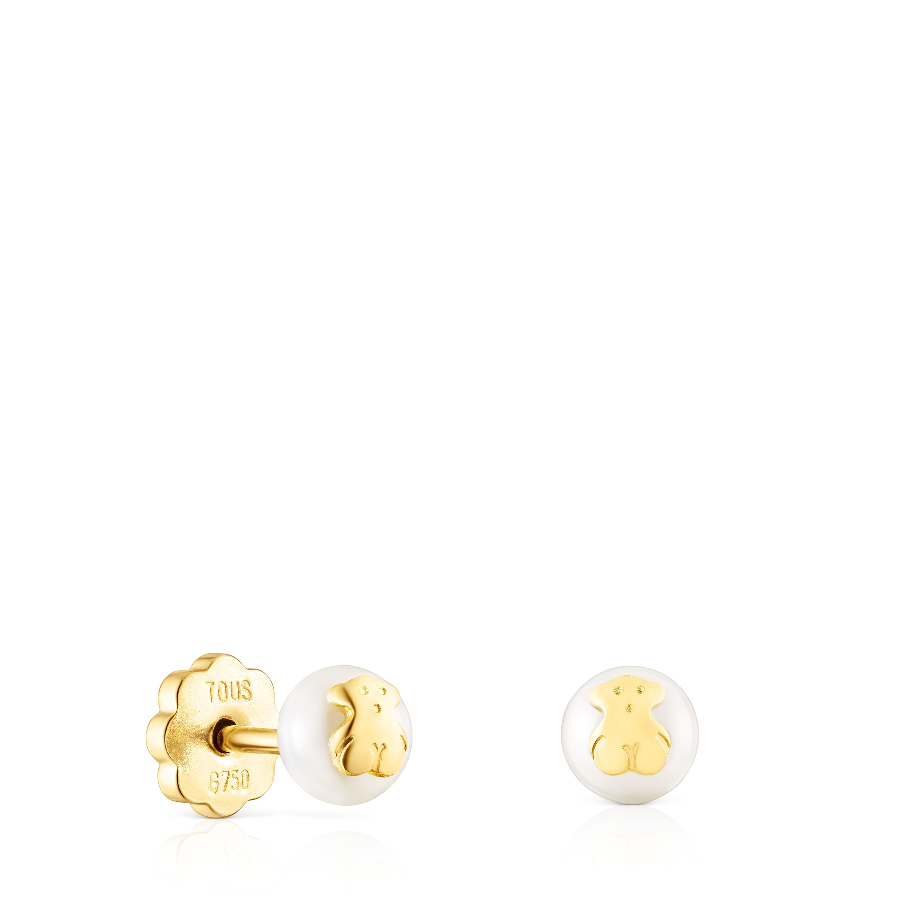 Gold Baby TOUS earrings with pearl