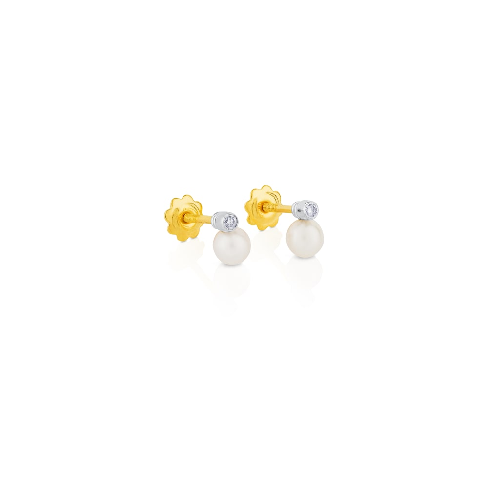 Pendientes de oro blanco, diamantes y perlas cultivadas Basics image number 3