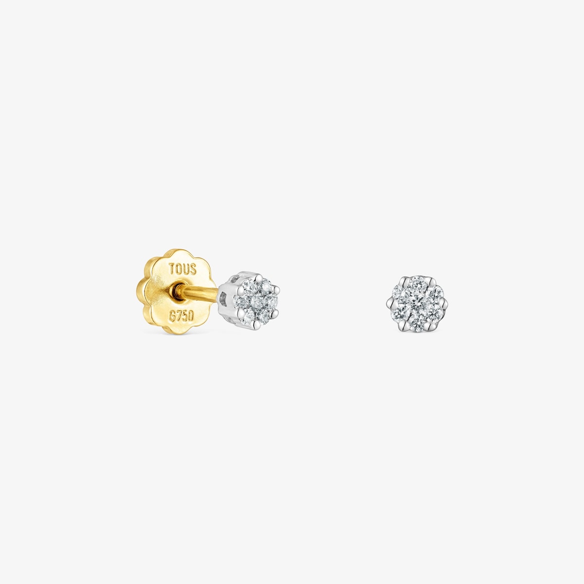 Tous - Pendientes De Oro Blanco Y Diamantes 0,08ct Tous Diamonds - Transparente