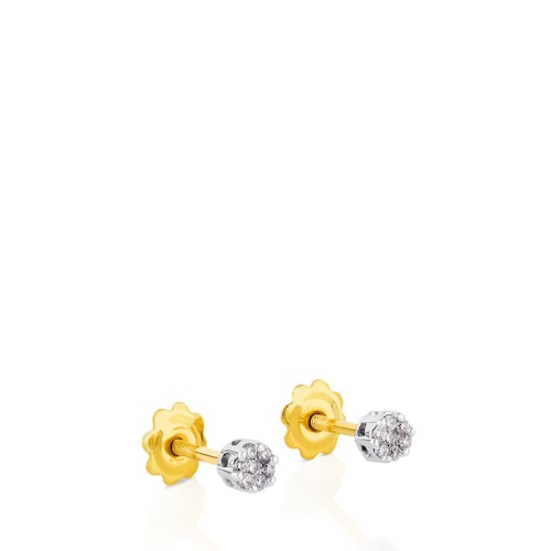 Pendientes de oro blanco y diamantes 0,08ct TOUS Diamonds