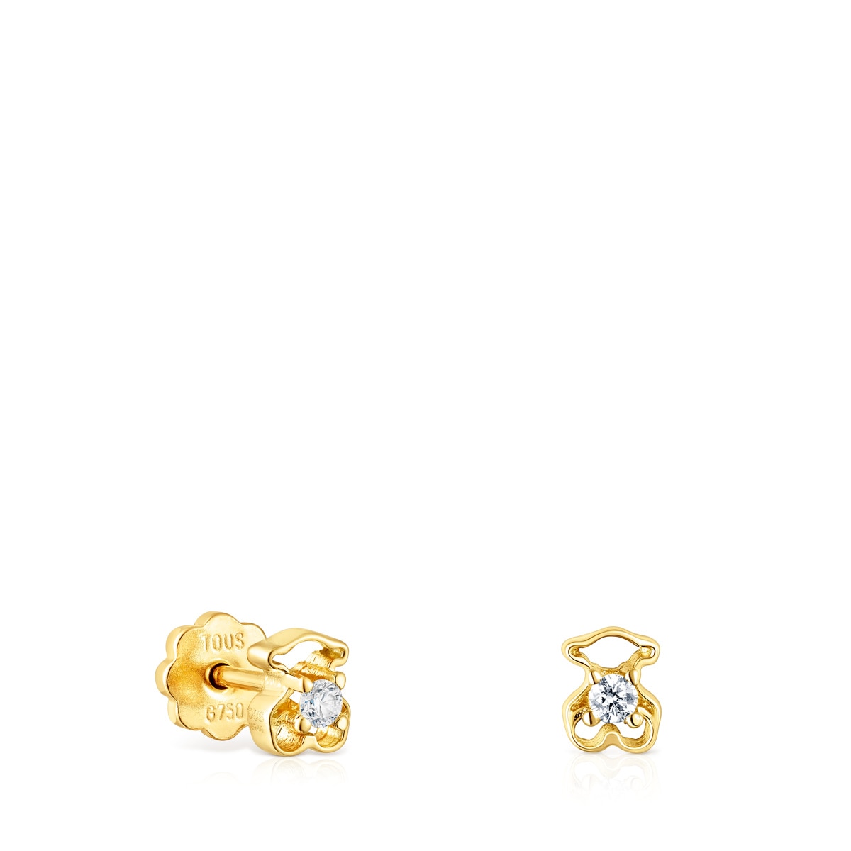 Gold Baby TOUS earrings with diamonds