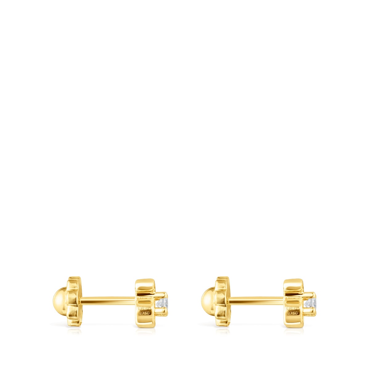 Gold Baby TOUS earrings with diamonds