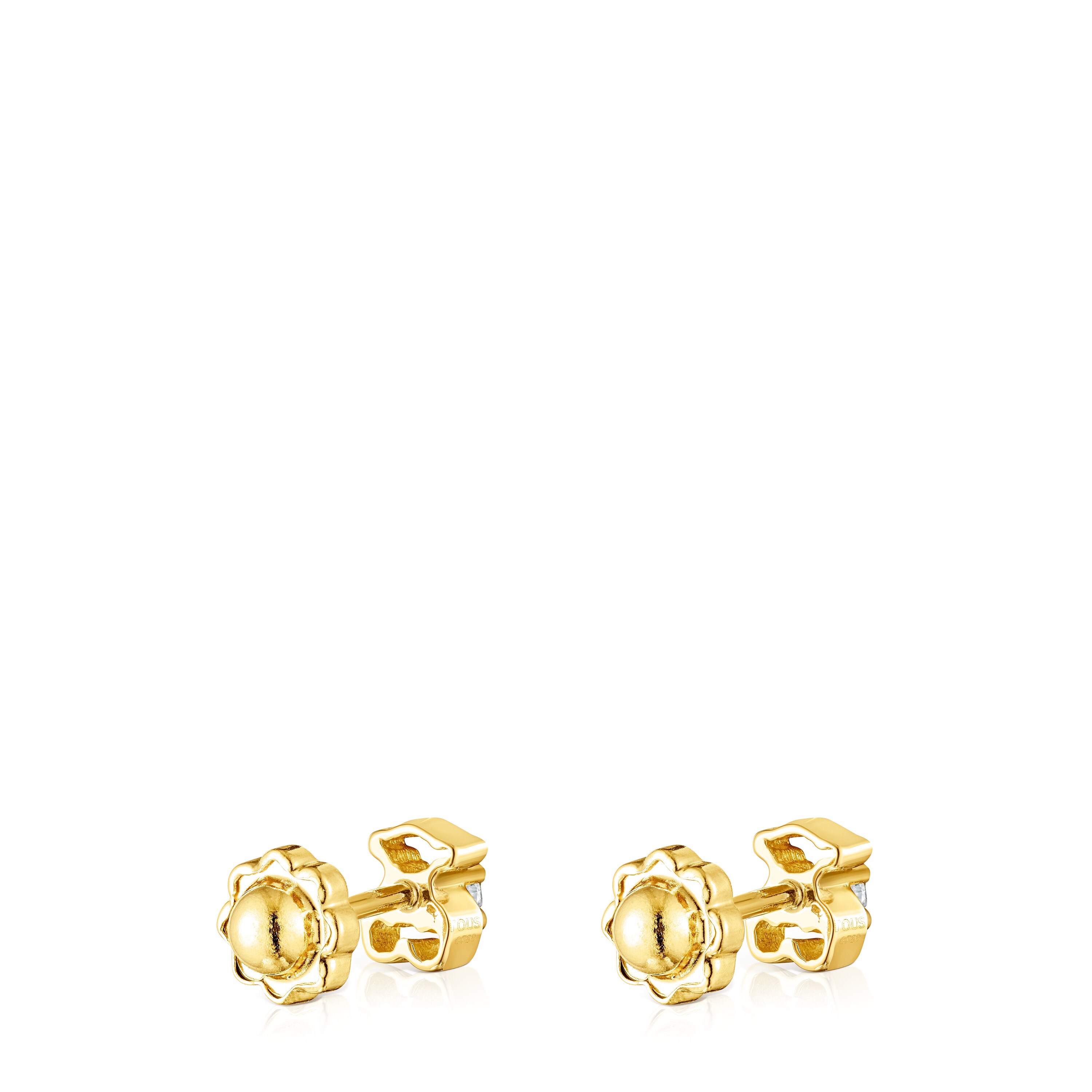Gold Baby TOUS earrings with diamonds