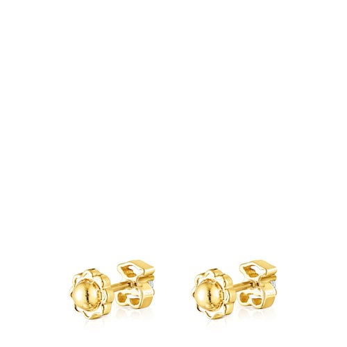 Pendientes en oro amarillo y diamante TOUS Bear