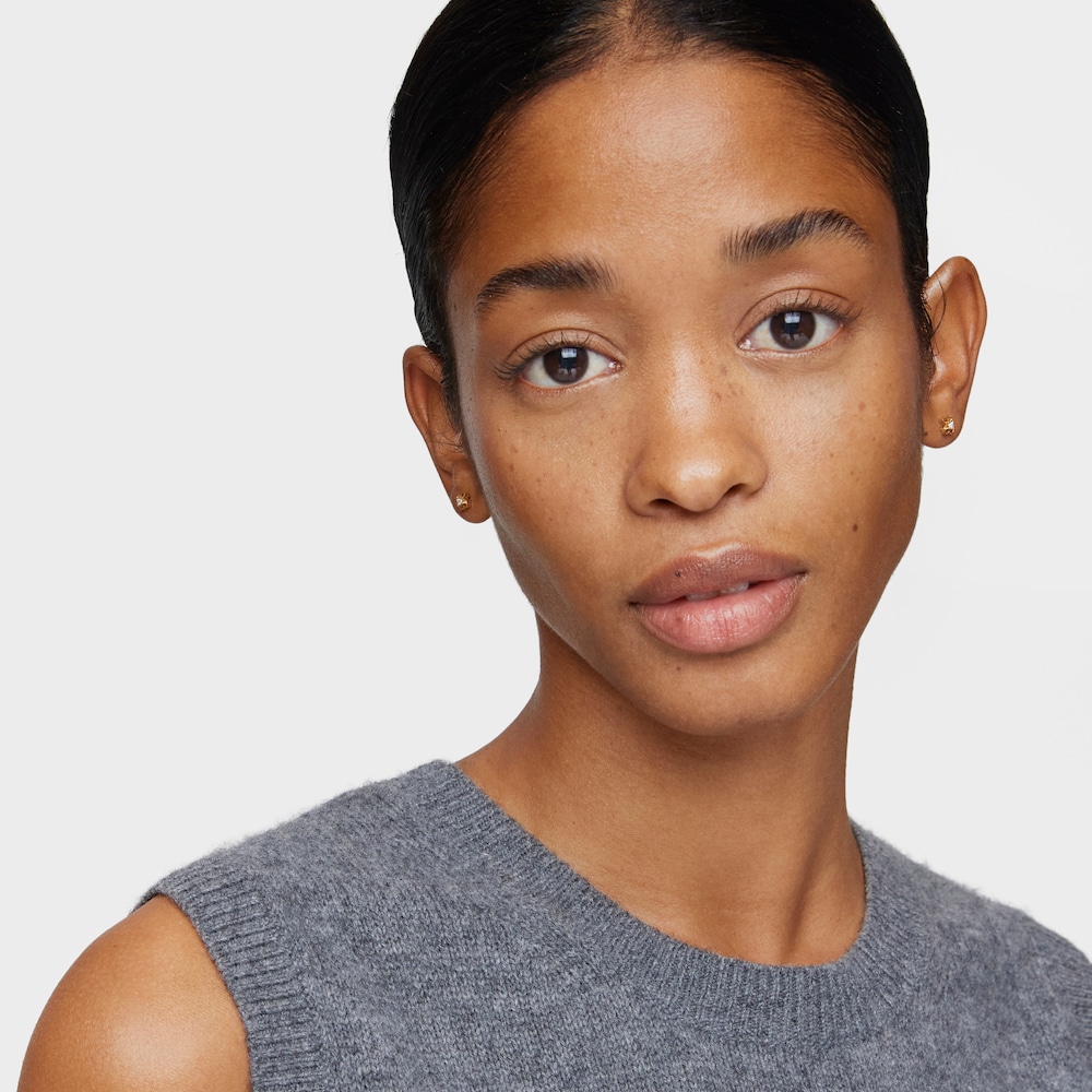 Złote kolczyki Tous Bear z diamentami