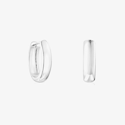 Aretes TOUS Basics oval de plata