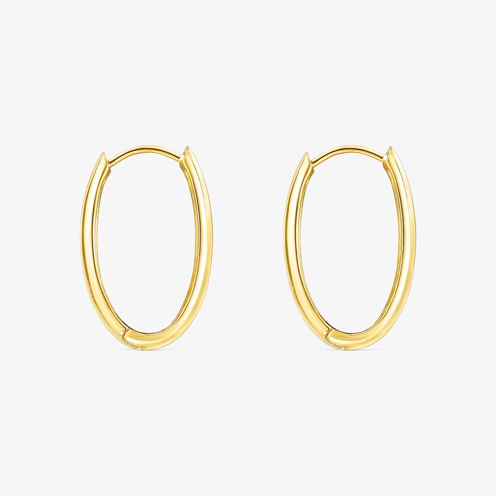 Oval 18K gold vermeil TOUS Basics Earrings