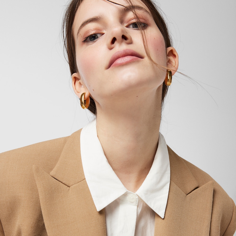 Oval 18K gold vermeil TOUS Basics Earrings