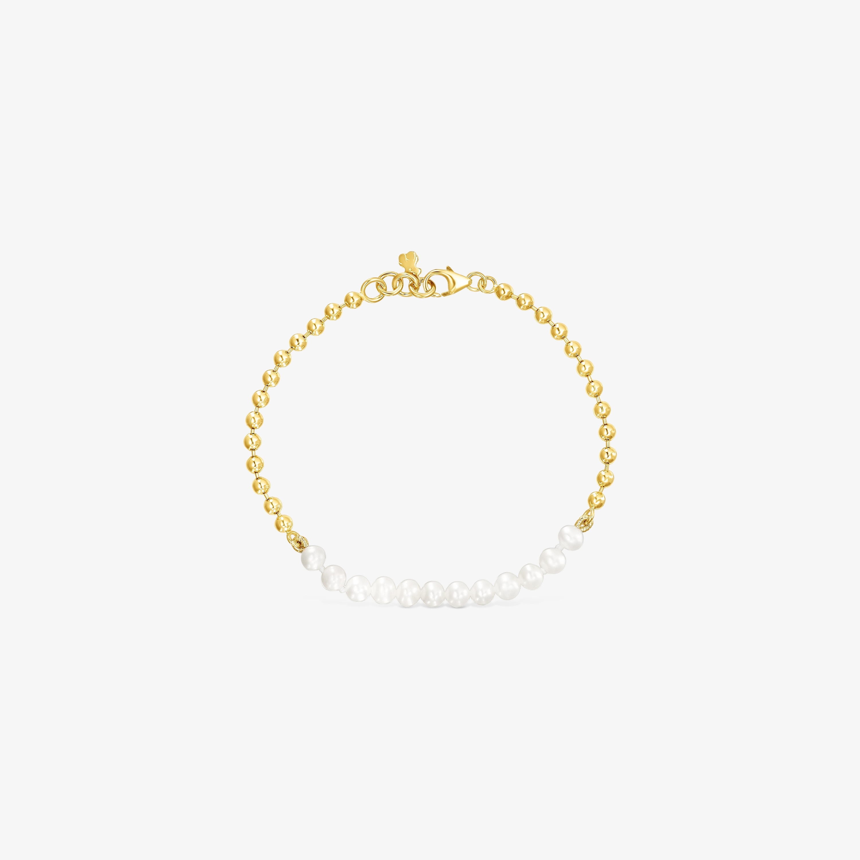 18K gold vermeil Gloss Bracelet with Pearls