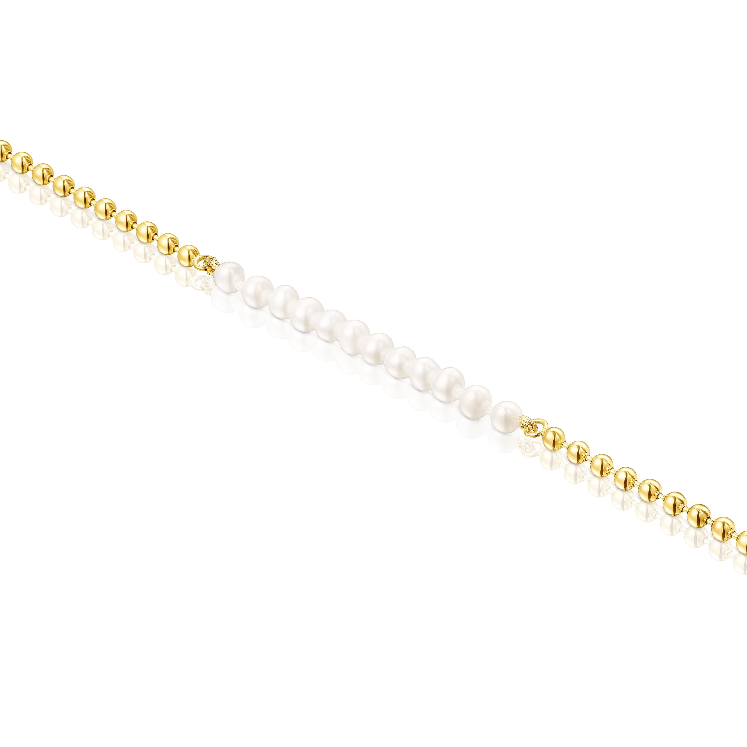 Silver Vermeil Gloss Bracelet with Pearls
