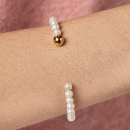 Silver vermeil Gloss Bracelet with pearls