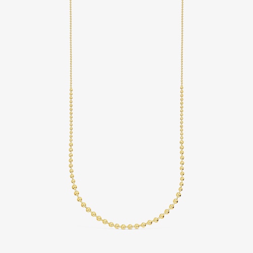 Collar largo con ba&ntilde;o de oro 18 kt sobre plata Gloss