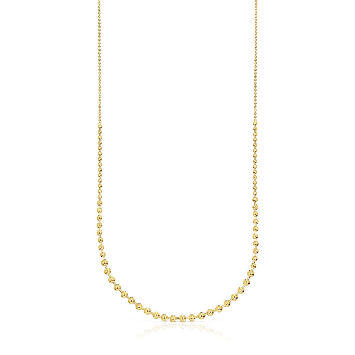 Tous - Collar Largo Con Baño De Oro 18 Kt Sobre Plata Gloss - Dorado