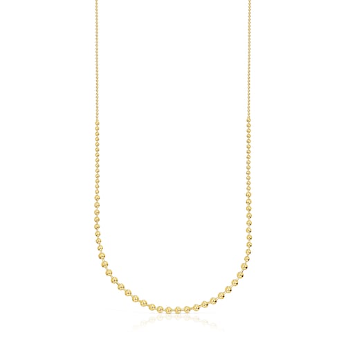 Collar largo con baño de oro 18 kt sobre plata Gloss