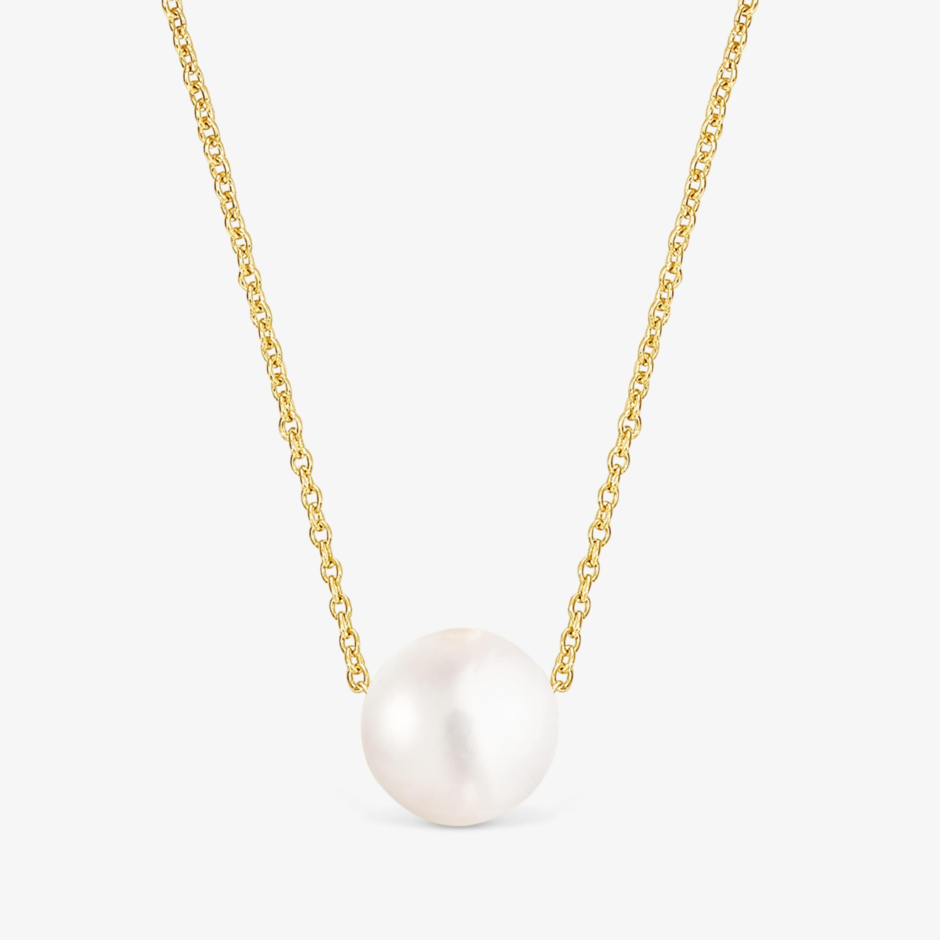 18K gold vermeil Gloss Necklace with Pearl