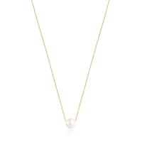 Silver Vermeil Gloss Necklace with Pearl