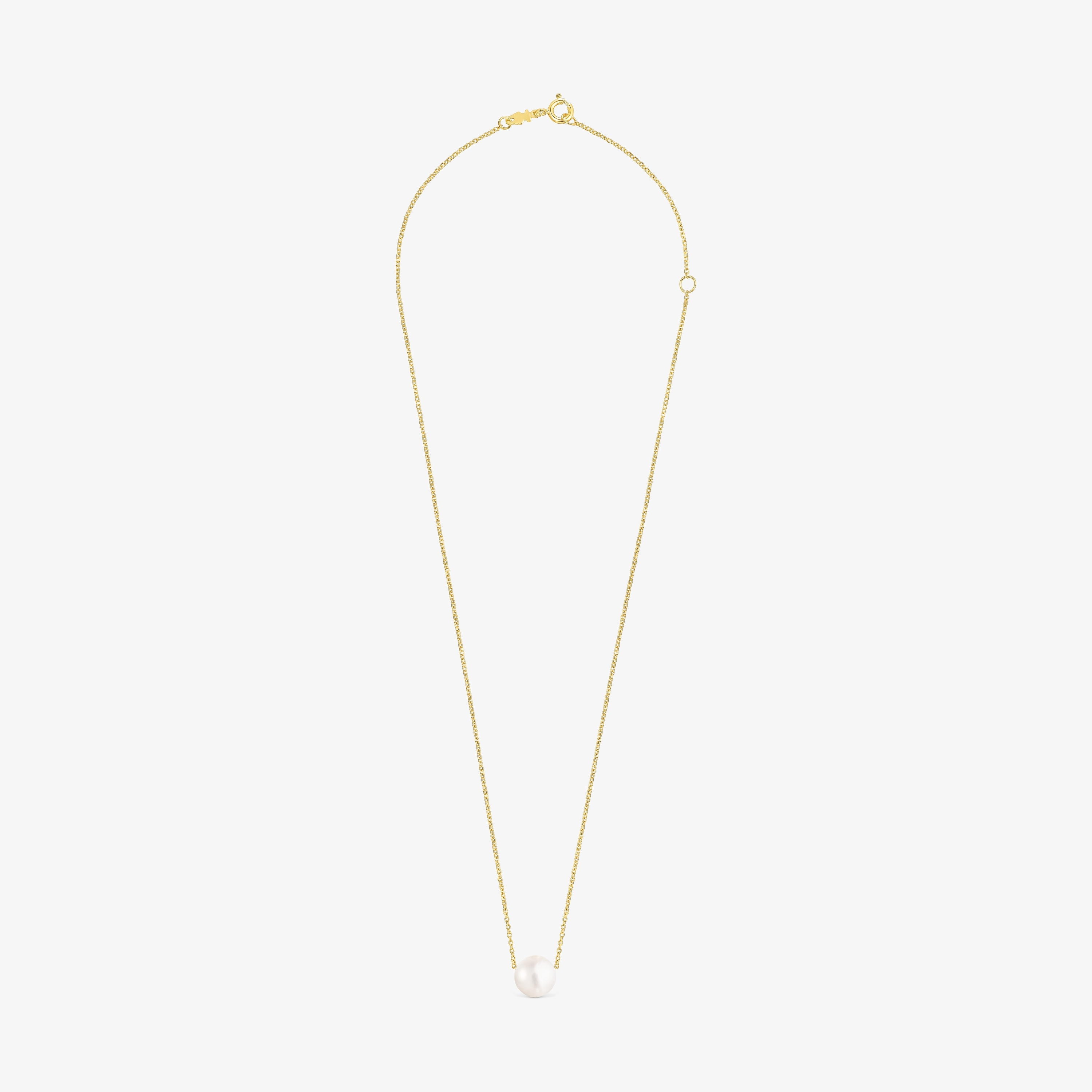 18K gold vermeil Gloss Necklace with Pearl