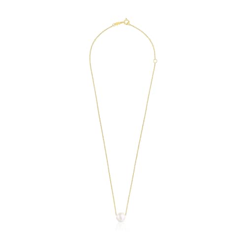 Silver Vermeil Gloss Necklace with Pearl