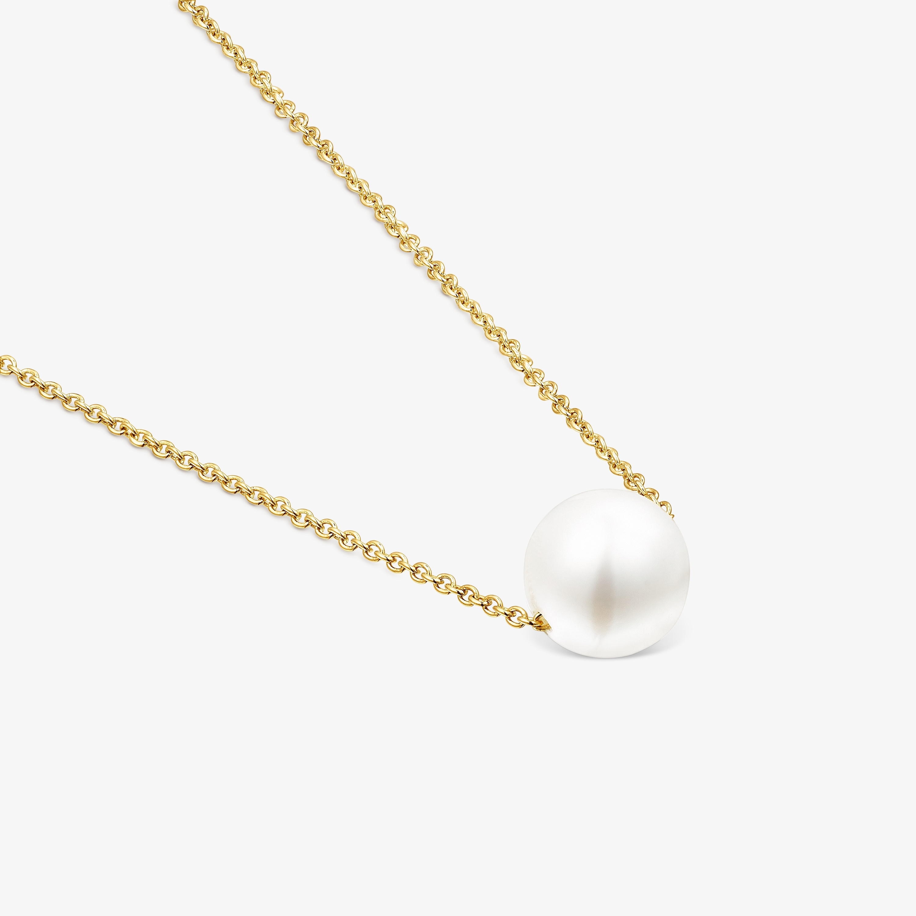 18K gold vermeil Gloss Necklace with Pearl