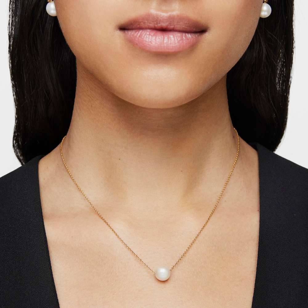 Tous Gloss - Naszyjnik z ż&oacute;łtego srebra Vermeil z perłą