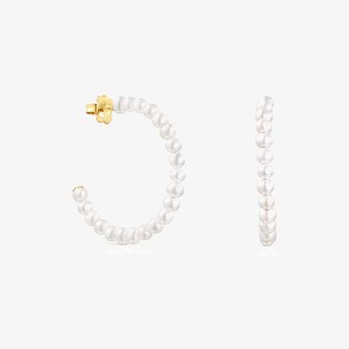 Pendientes aro de perlas Gloss