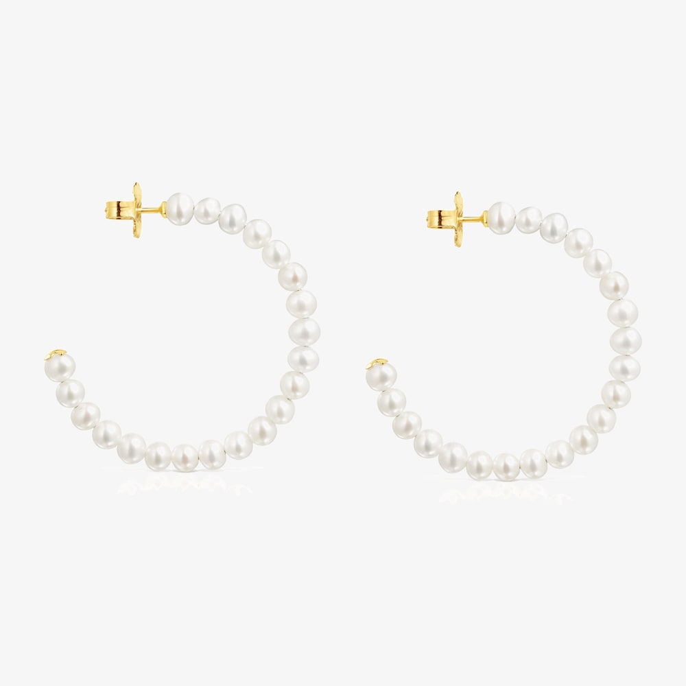 Pendientes aro de perlas Gloss
