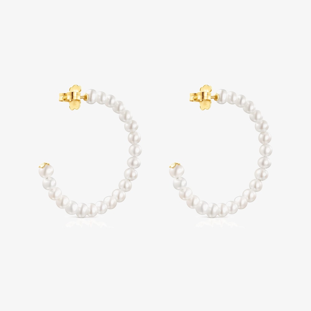 Pendientes aro de perlas Gloss
