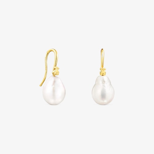 Brincos Gloss em Prata vermeil e P&eacute;rola