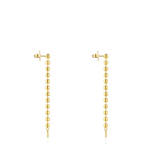 Long Silver Vermeil Gloss Earrings