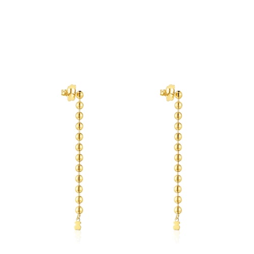 Long Silver Vermeil Gloss Earrings
