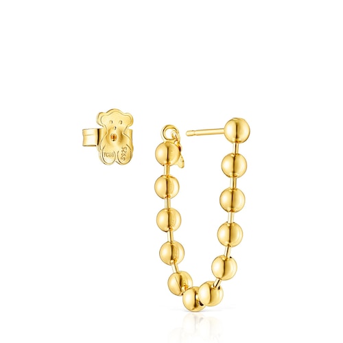 Long Silver Vermeil Gloss Earrings