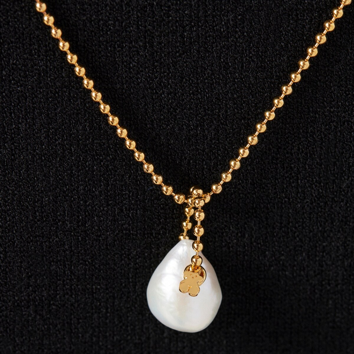 Silver Vermeil Gloss Pendant with Pearl
