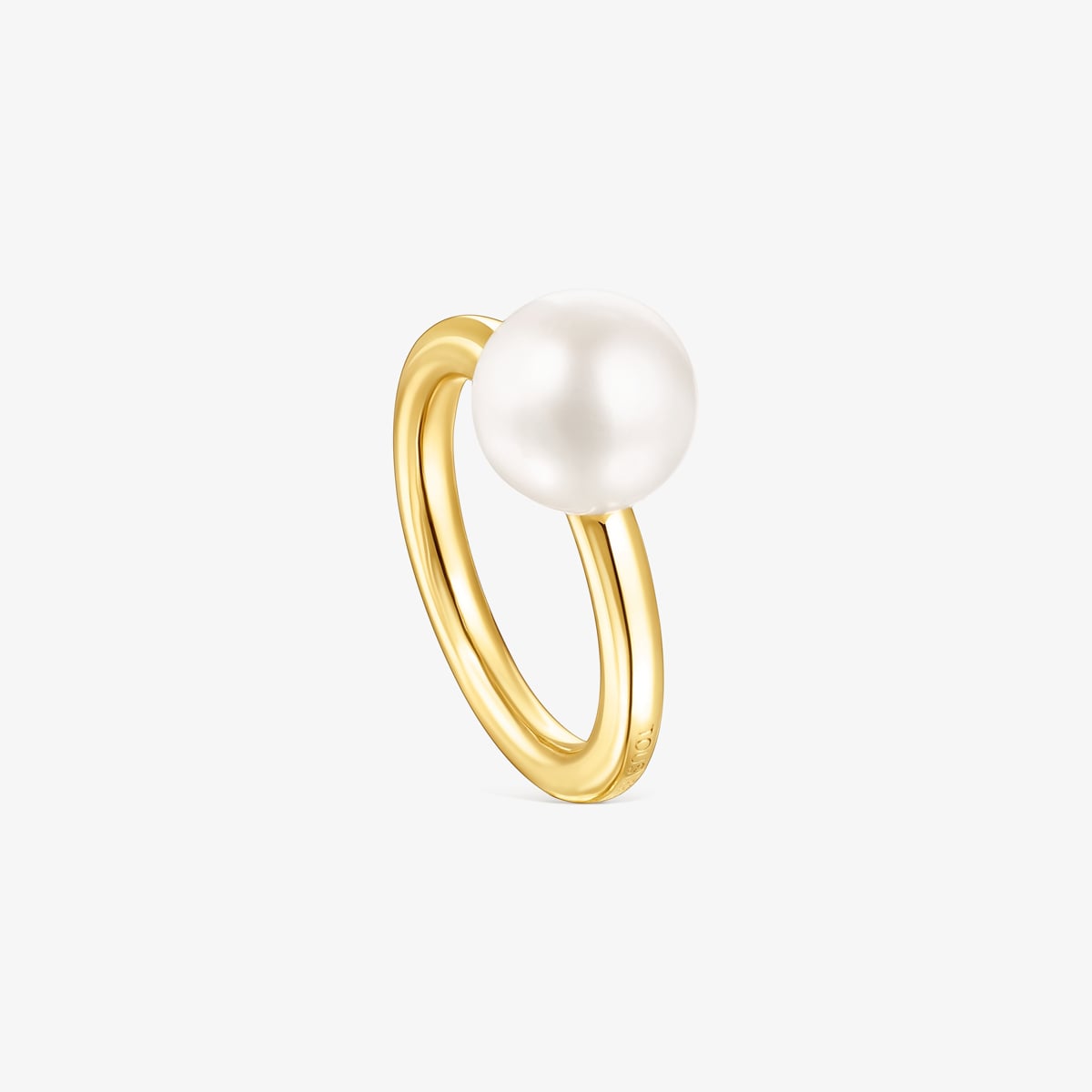 Tous - Anillo De Plata Vermeil Y Perla Gloss Talla 10