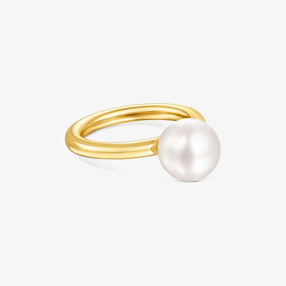 18K gold vermeil Gloss Ring with Pearl