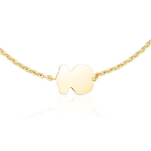 Pulsera con ba&ntilde;o de oro 18 kt sobre plata y multi gemas Areia