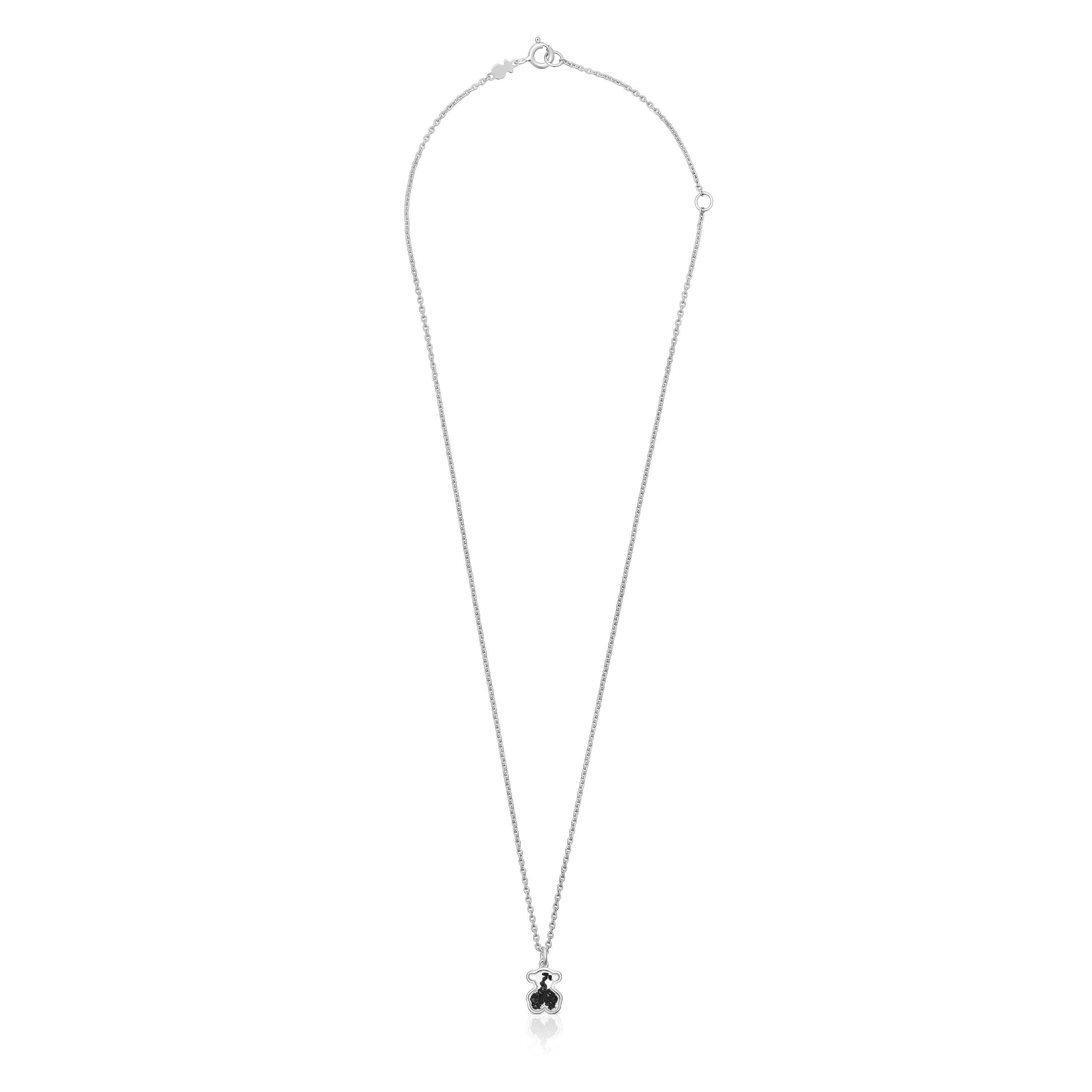 Silver Areia Necklace with onyx