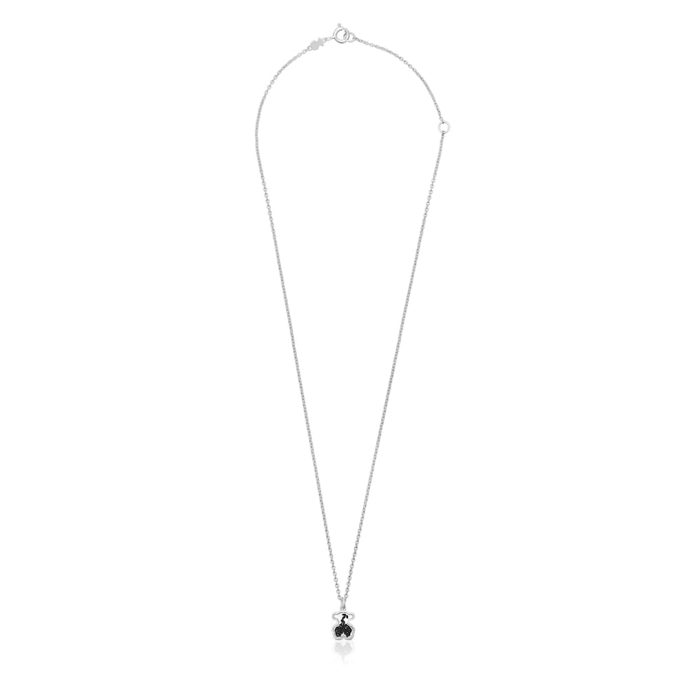 Silver Areia Necklace with onyx