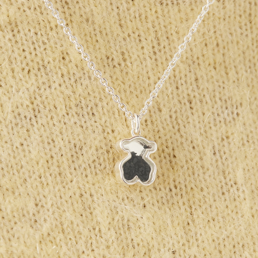 Silver Areia Necklace with onyx