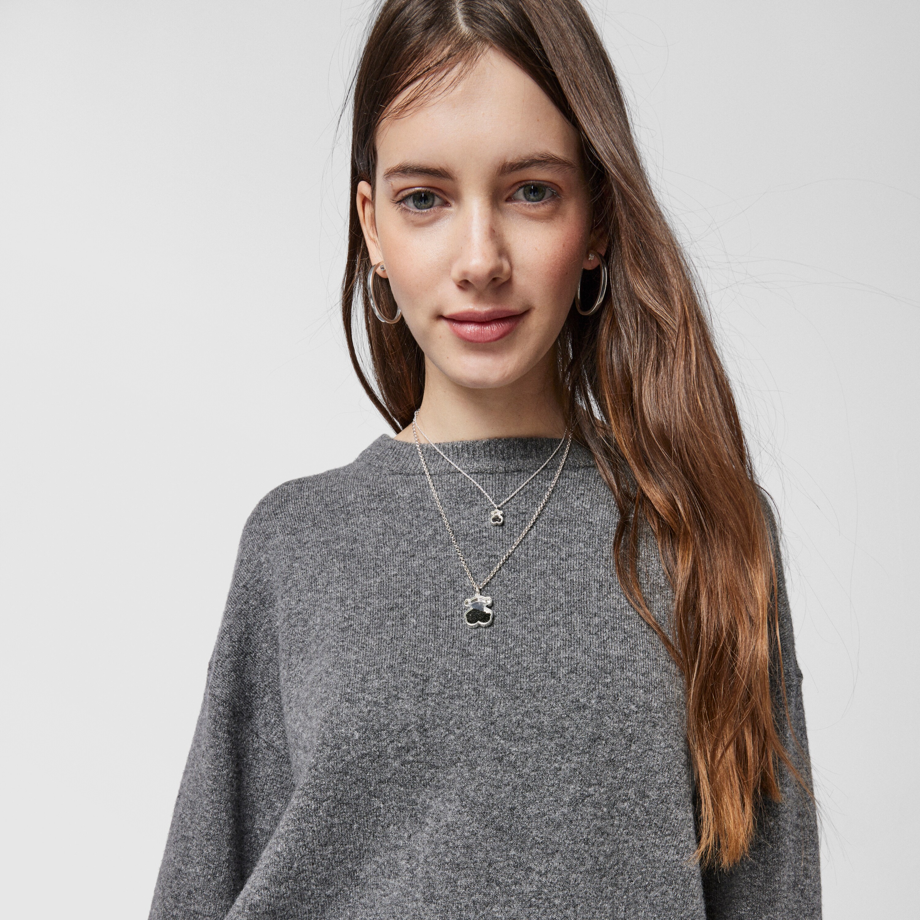 Silver Areia Pendant with onyx