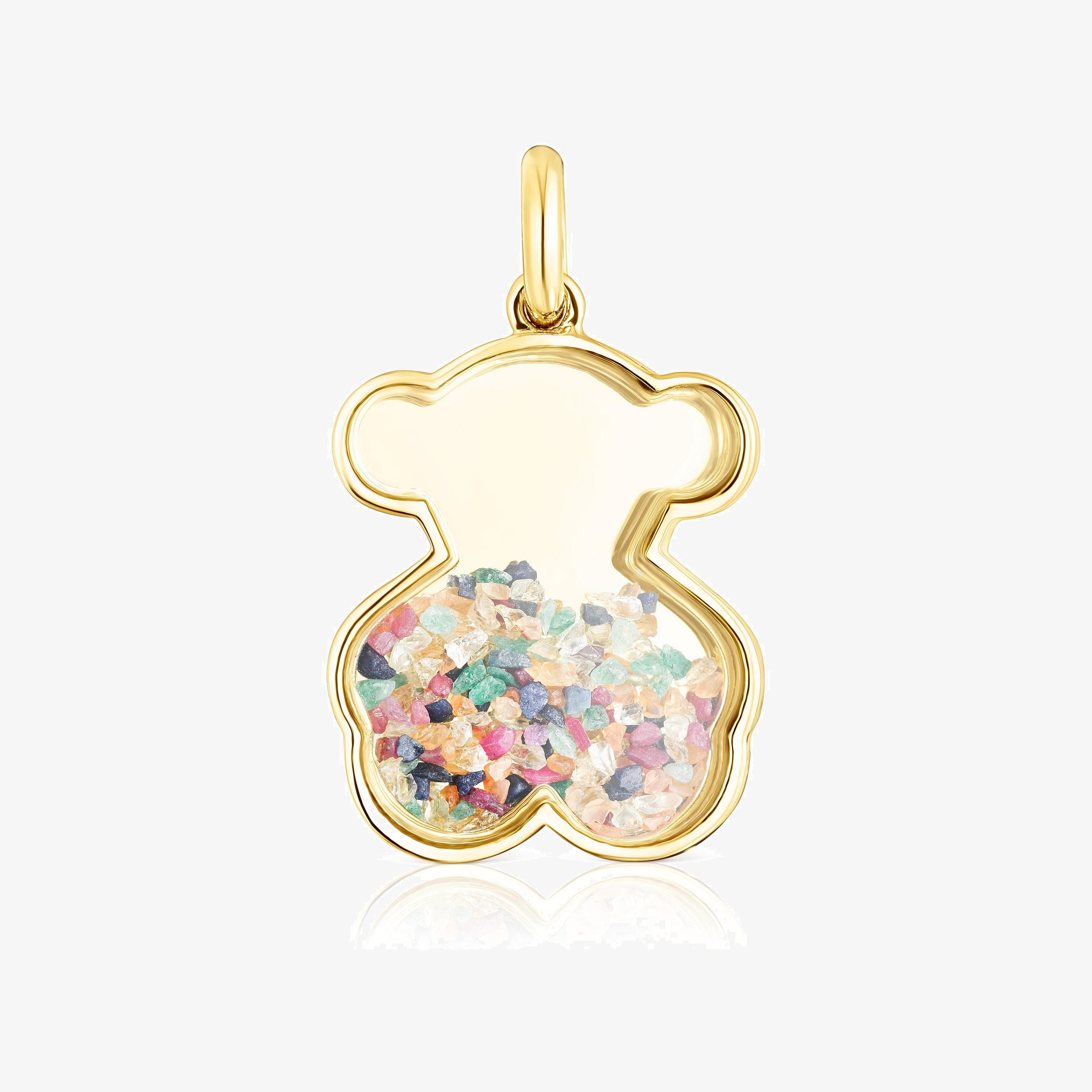 Silver vermeil Areia Pendant with multicolored gemstones
