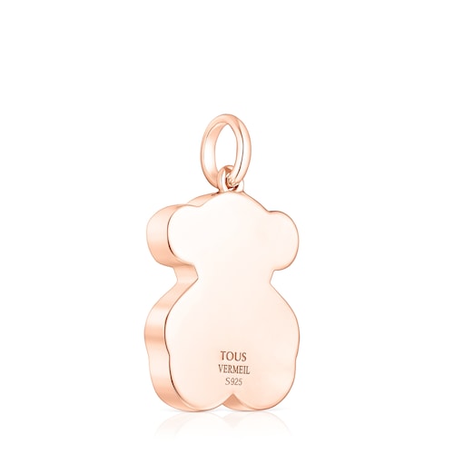 Dije Areia con baño de oro rosa 18 kt sobre plata y perlas